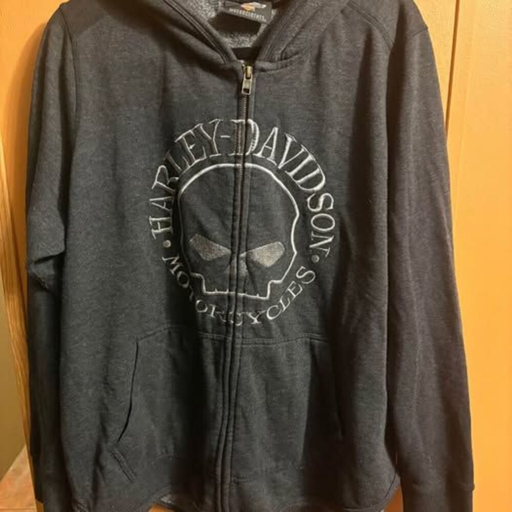 Harley Davidson Motorcycle women’s plus size 1W hoodie zip up hooded sweatshirt